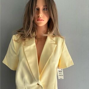Bar III Light Yellow Blazer